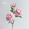 Flores Artificiais de Rosa com Padrão de Lichia para Decoração de Casa, Adereços de Foto, Buquês de Mesa de Casamento e Arranjo de Cena