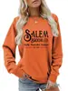 Sudadera de Otoño para Mujer Salim Estampado de Escoba Pullover Holgada Cuello Redondo Manga Larga Sudadera Casual 10