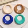 Serie de colores macaron de dopamina accesorios ovalados huecos de resina parches para aretes y accesorios DIY al por mayor