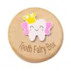 Caja de Dientes de Bebé en Stock, Caja Redonda de Madera de Haya para Guardar Dientes, Caja de Almacenamiento para Cordón Umbilical y Cabello de Bebé, Caja de Recuerdos de Dientes de Bebé para Niños