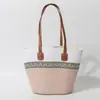 Bolsa de Palha Trançada, Popular para Primavera e Verão, Férias na Praia, Bolsa Tote Casual, Grande Capacidade, Leve e Conveniente para Viagens ao Ar Livre, Proteção Solar