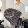 Cobertor de pelúcia de coelho para inverno, cobertor quente e fofo, capa para dormir, cobertor de lã coral, lençóis acolchoados de flanela