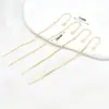 Aretes de Alambre para Oreja en Forma de U Oro Real 14K18K Hechos a Mano Accesorios para Pendientes que Conservan el Color Accesorios de Alambre para Oreja con Forma de Cadena DIY A59