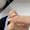 Anillo de Diamante para Mujer Extremadamente Fino Lujo Ligero ins Nicho Simple Ajustable Anillo Abierto de Junta Estudiante Mejor Amigo Dulce Anillo de Cola
