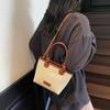 Bolsa de Palha Manual Estilo Pastoral para Mulheres 2026 Nova Tendência Bolsa Cesta de Luxo Leve Bolsa Transversal Simples Tecida