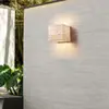 Dormitorio Estilo Japonés Wabi-Sabi Lámpara de Pared de Travertino Amarillo Lámpara de Pasillo Retro para Bed & Breakfast Lámpara de Pared Creativa Impermeable para el Hogar