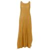 Vestido Midi Acinturado Plissado 2026 Verão Novo Estilo Vestido de Alça com Botão Único Fenda Estilo Coreano Transfronteiriço Patchwork