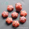 Pingente de Jade 16mm Jade Verde-Vermelho Seco com Furo Passante Design de Vagem de Lótus e Semente de Lótus Nuvem Acessório para Pulseira e Colar DIY