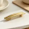 Grampo de Cabelo com Design Dourado e Mola para Mulheres, Grampo de Cabelo Elegante e da Moda de Alta Qualidade, Presilha Lateral para Prender Fios Soltos