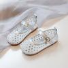 Zapatos Infantiles Estilo Chanel Zapatos de Piel de Princesa para Niños Verano 2025 Nuevos Zapatos de Cristal Estilo Chanel Estilo Frijol