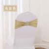 Silla Bronceadora Respaldo Flor Lazo Corbata Perforación Libre Hebilla Elástica Funda para Silla de Boda Decorativa Cubre Silla Lazo Correa Banda Correa