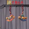 Cavalo de Madeira Arco-Íris Sino Acessório Chaveiro Pingente Yiming Xianyuan Cavalo do Zodíaco de Madeira Corrente de Celular Pingente de Bolsa Ornamento