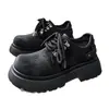 Zapatos de cuero de otoño para hombre con punta redonda, cordones y tacón medio, zapatos Derby estilo británico de suela gruesa transfronterizos, zapatos de hombre versátiles y modernos, dropshipping