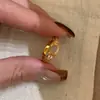 Anillo Hebilla de Herradura Super Brillante Incrustada de Diamantes para Mujer, Nicho, Sencillo, Lujo Ligero, Versátil, Dulce, Moderno, Anillo de Gama Alta para Mujer