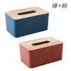 Mesa de café de restaurante Cubierta de almacenamiento Caja de pañuelos Sala de estar Escritorio multifuncional Caja de papel Creativo ll Hogar Madera Madera simple Pañuelo