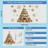 Decoraciones Doradas de Navidad Pegatinas Electrostáticas para Puertas y Ventanas de Vidrio Papá Noel Hombre de Jengibre Tren Gato Decoraciones