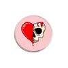 Estilo Gótico Oscuro Europeo Insignia Redonda de Aleación Calavera Gato Negro Halloween Dibujos Animados Estilos Mixtos Accesorios de Broche