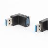 Adaptador USB Macho a Hembra de Codo Superior USB 3.0 Macho a Hembra Codo Lateral de 90 Grados Extensión Enchufe de Conversión de Ángulo Recto