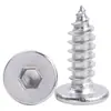 En stock tornillos autorroscantes de cabeza plana hexagonal de acero inoxidable 304 M2-M8 tornillos autorroscantes de cabeza plana grande tornillos de cabeza ultrafina