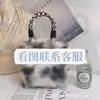 Nuevo bolso de mano portátil estilo japonés y coreano para ir al trabajo en la temporada de floración de los cerezos, bolsa de punto de gran capacidad, bolso tote cuadrado pequeño