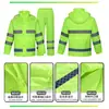 Conjunto Separado de Impermeable Reflectante y Pantalón de Lluvia Impermeable Nuevo Ciclismo Engrosado Exterior Separado Motocicleta Impermeable Fluorescente