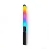 Tubo de Luz LED RGB de Colores Recargable por USB Portátil App Corriente de Agua Carreras de Caballos Danza de Espada Láser Fotografía Tubo de Luz de Relleno para Fotos