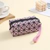 Bolsa de cosméticos geométrica de losango da moda, mini bolsa octogonal portátil, bolsa quadrada de armazenamento portátil em PVC, clutch moderno