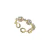 Anillo de Circonita Perla para Mujer Diseño Nicho Lujo Accesible Alta Gama Versátil Anillo para Dedo Índice Abertura Anillo Ajustable Producto Nuevo