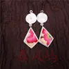 Pendientes Vintage Bordados Hechos a Mano de Estilo Étnico de Moda con Borlas Pequeñas, Joyería de Plata Miao de Yunnan, Color Blanco, Tamaño 41