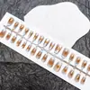 Nuevas Tiras de Uñas Pre-hechas Más Vendidas de 30 Piezas, Parches de Uñas Coloridos Electroplateados, Arte de Uñas Degradado, Uñas Portátiles Color Ojo de Gato Hielo-Transparente