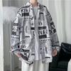 Primavera, Verão e Outono Camisa Fina Estilo Hong Kong Masculina Estilo Japonês Tendência Versátil Camisa de Manga Longa Marca Tendência Cool Moda Casual