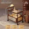 Mesa de Centro Móvil 2026 Estilo Nuevo Lujo Ligero Sensación de Alta Gama Estilo Vintage Carrito Pequeño Mesa Auxiliar Gabinete Lateral de Sofá Sala de Estar Uso Doméstico