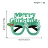 Gafas de Decoración Navideña para Niños Accesorios para Fotos de Fiesta Navideña Marco de Gafas con Lazo de Papá Noel
