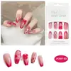 Uñas postizas hechas a mano de alta gama, tridimensionales, doradas y con incrustaciones de diamantes, 24 piezas, elegantes y favorecedoras