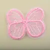 Accesorios para el Cabello Bordados de Mariposas en Organza Adornos Parches DIY Zapatos y Calcetines Hanfu
