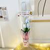 Cubeta de Abrazo de Tulipán de PU Sintético Flor de Lana Linda Abrazo Bendición Regalo Creativo Festival Vacaciones Regalo al por Mayor