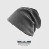 Gorro holgado de nuevo estilo Otoño e Invierno 2025 Unisex Sombrero para circunferencia de cabeza grande Gorro de punto simple Gorro turbante Sombrero de invierno moderno