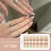 Adesivos para Manicure em Gel Sem Luz de 14 Dedos Popular na Temu Transfronteiriça Adesivos de Unha à Prova d'Água de Longa Duração