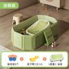 Bañera Plegable Azul para Niños de Interior para Bebés, Tina de Baño Engrosada, Tina de Cuidado Inflable Ampliada y Alargada