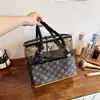Bolsa cosmética portátil de gran capacidad, bolsa de aseo translúcida de oso de moda, nueva bolsa de almacenamiento de moda estilo coreano para mujer