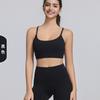 Sujetador Deportivo para Mujer con Tirantes Finos, Top con Espalda Profunda en V, Chaleco de Fitness Yoga a Prueba de Impactos, para Verano, Sensación Nude, Tirante Delgado