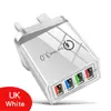 Cargador Múltiple de 4 Puertos USB, Cabezal de Carga para Teléfono Móvil, Adaptador de Corriente 5V2A12W, Normativas Europeas, Americanas y Británicas, Venta al por Mayor Transfronteriza