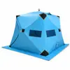Tienda cuadrada acolchada multicapa para pesca en hielo con faldón de nieve extendido, a prueba de viento, para campamentos de pesca de invierno y actividades de team building, disponible para compra al por mayor y tamaños personalizables
