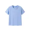 Em estoque 180g algodão grande camiseta infantil impressão logotipo jardim de infância branco puro gola redonda manga curta atacado verão