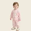 Conjuntos de Primavera y Otoño para Niñas y Niños, Sudadera y Pantalón de Chándal para Niños, Conjunto de Dos Piezas para Bebé, Ropa de Algodón Elegante para Niños Pequeños y Niños Pequeños