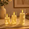 Luz de vela eletrônica simulada LED, acrílico, para casamentos, fotografia, role-playing, iluminação de guia, Natal, aniversários e expressar amor, luz de ambiente