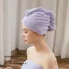 Touca Seca-Cabelo Sanli Espessa, Touca de Banho Absorvente de Fleece Coral para Adultos e Estudantes, Toalha para Secar Cabelo