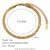 Moda Europea y Americana Nicho Simple Elegante Popular Collar Acero Inoxidable Chapado en Oro de 18K Cadena Hueso de Pescado Grabado Ondulado Pulsera