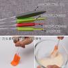 Mango transparente raspador de silicona para niños pala para remover leche aceite pastel para hornear mermelada material goma raspador suave