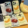 Adecuado para funda de teléfono Apple 17PROMAX, pegatina 3D de fruta de verano plátano coco, funda anticaídas iPhone18 14
